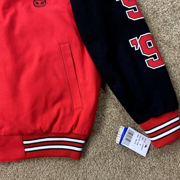 CHICAGO BULLS 6 TIME NBA FINALS COTTON CHAMPIONSHIP JACKET   M L XL 2X - Picture 7 of 7